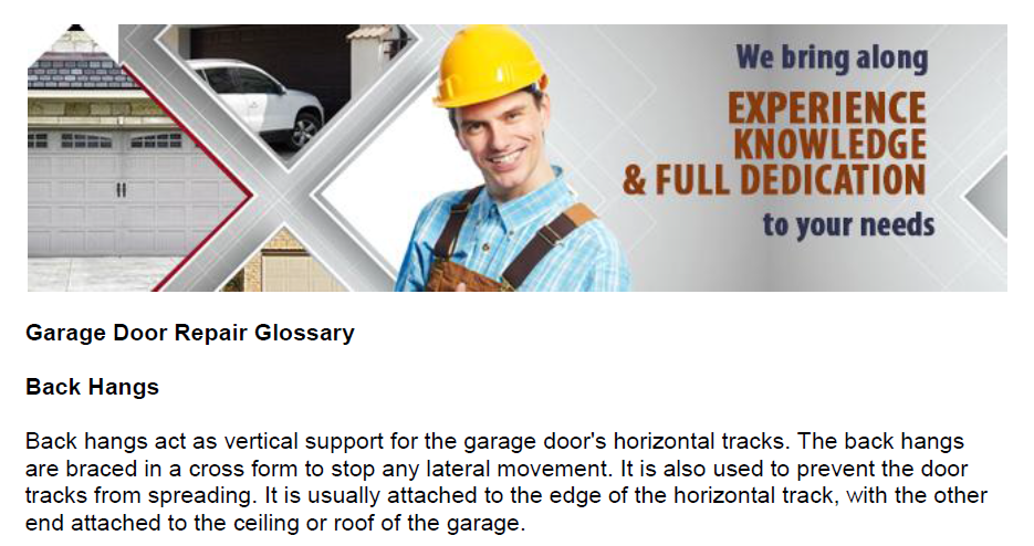 Garage Door Repair Glossary - Garage Door Repair Sun Valley