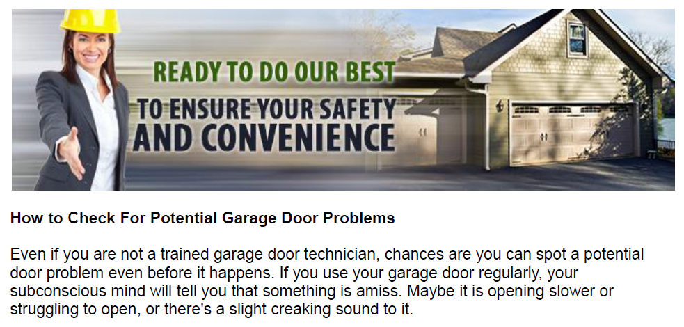 How to Check For Potential Garage Door Problems - Garage Door Repair Sun Valley
