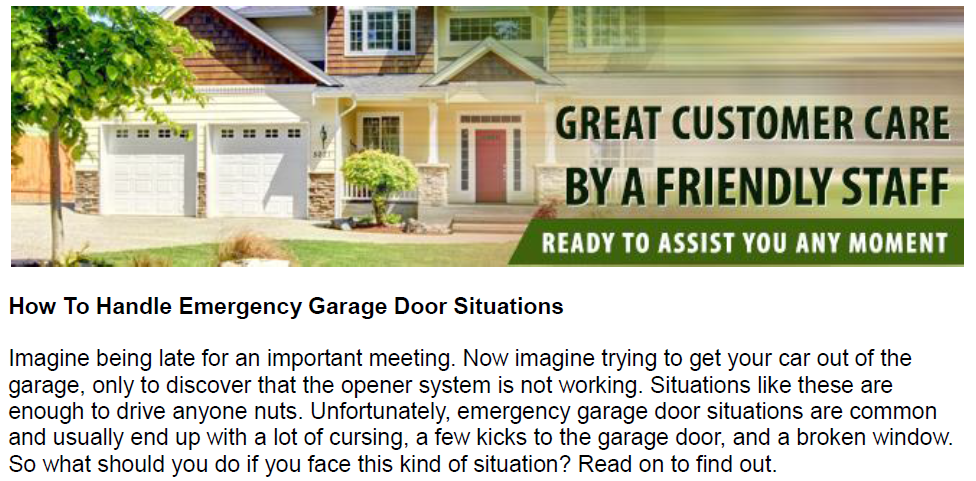 How To Handle Emergency Garage Door Situations - Garage Door Repair Sun Valley